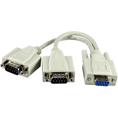 Plugit 8 in. Serial DB9 Female to DB9 Male Splitter PL59462